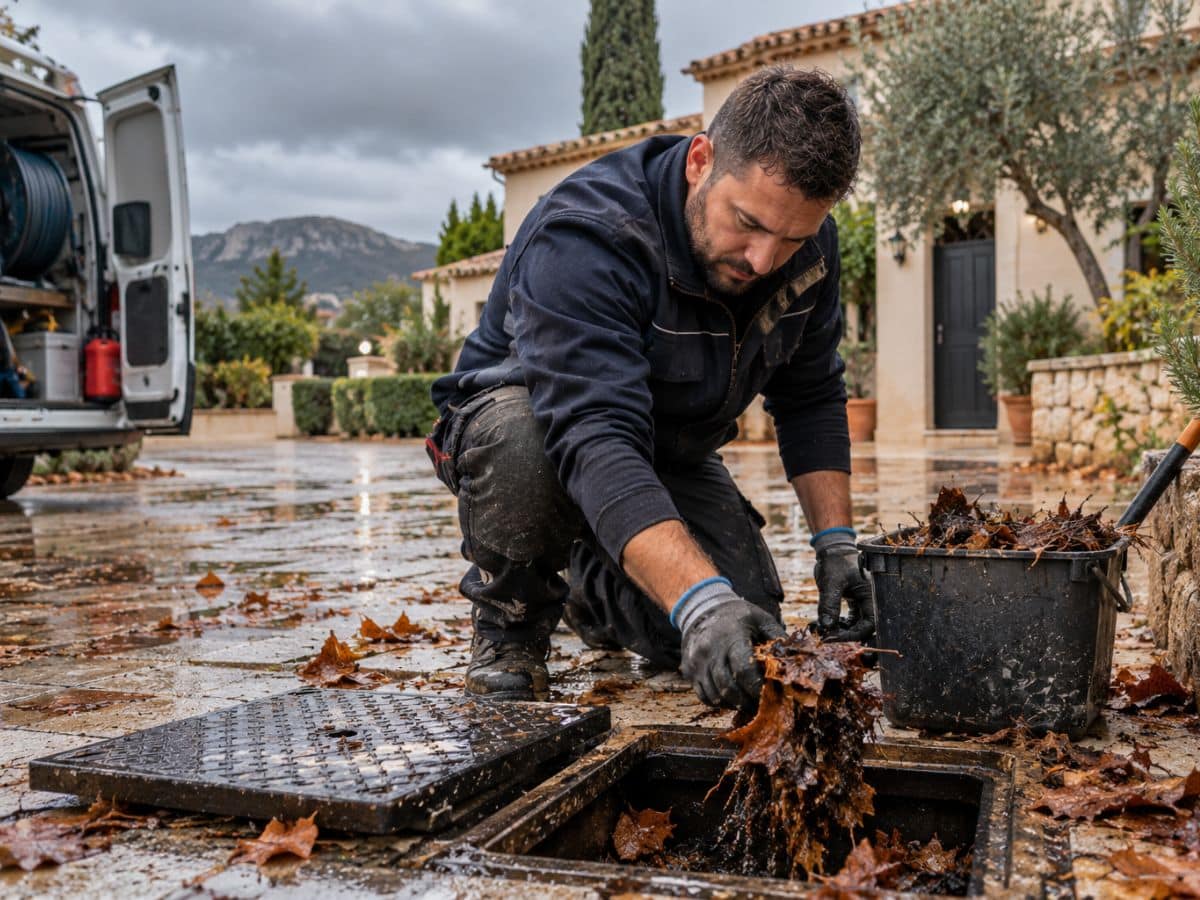 évacuation eaux pluviales Hyères entretenue avant les pluies d'automne
